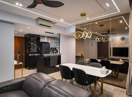 Contemporary Dining Room at edgedale isle