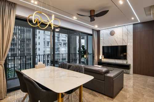 Contemporary Living Room at edgedale isle