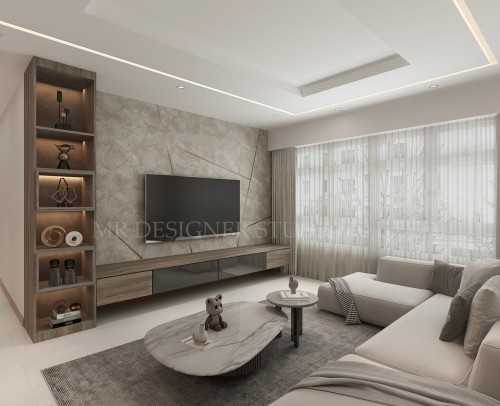 Scandinavian Living Room at 411 northshore