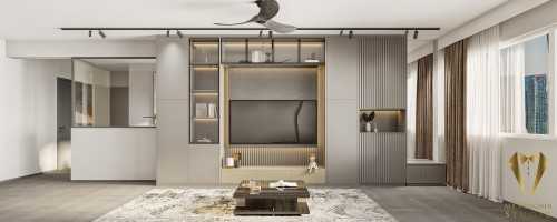 Contemporary Living Room at Tampines ave 4