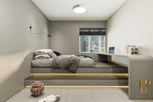 Contemporary Bedroom at Tampines ave 4