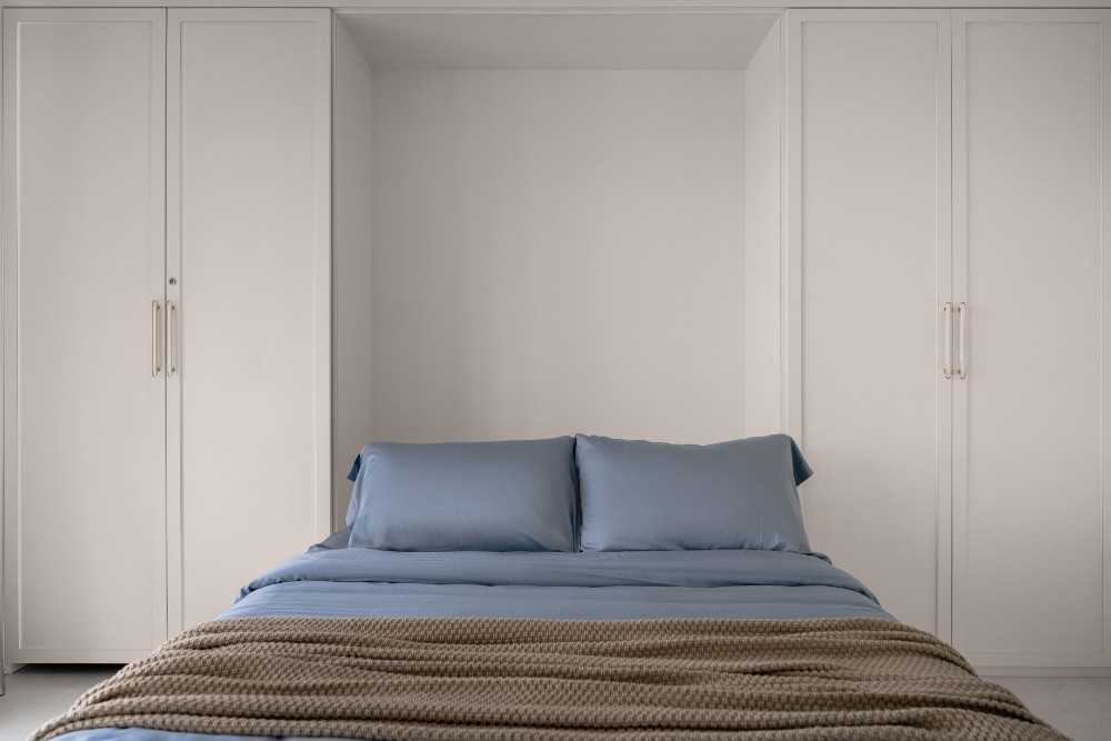 Transitional Bedroom with Bedroom Dresser and Queen Bed