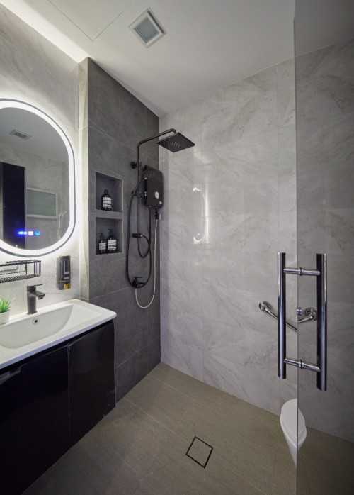 Transitional Bathroom at Jalan Kuak