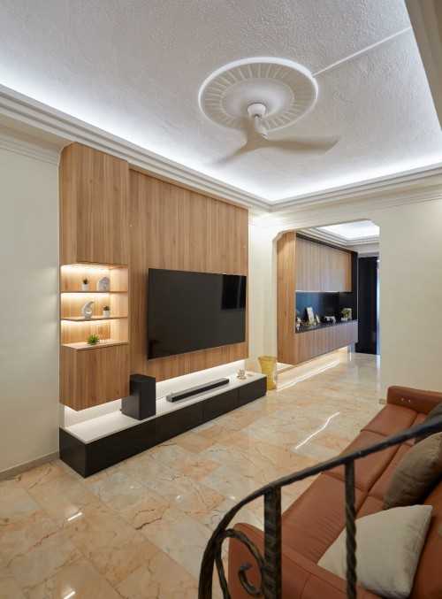 Transitional Living Room at Jalan Kuak