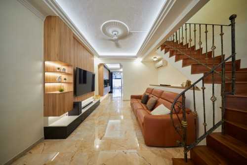 Transitional Living Room at Jalan Kuak