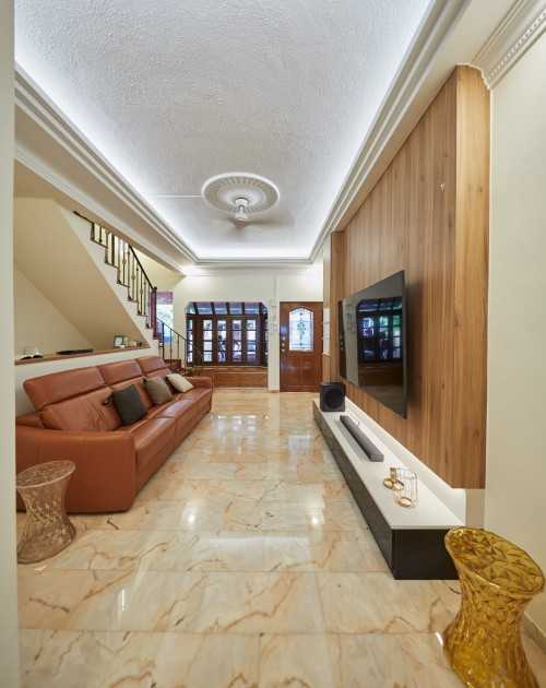 Transitional Living Room at Jalan Kuak