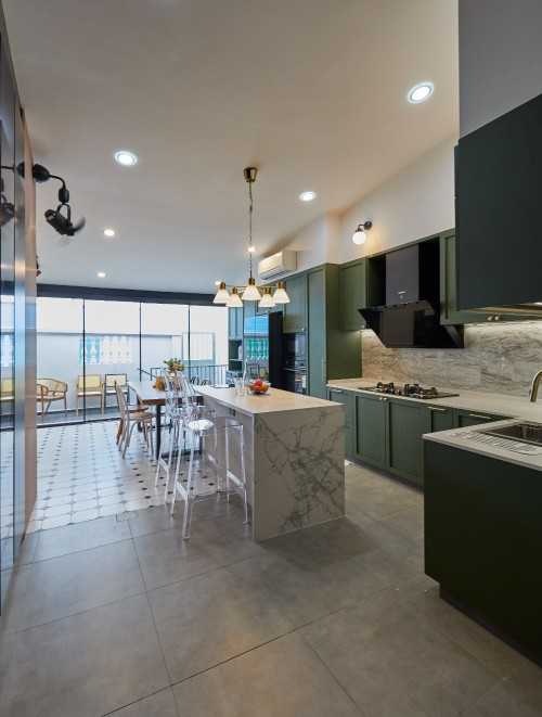 Transitional Kitchen at Jalan Kuak
