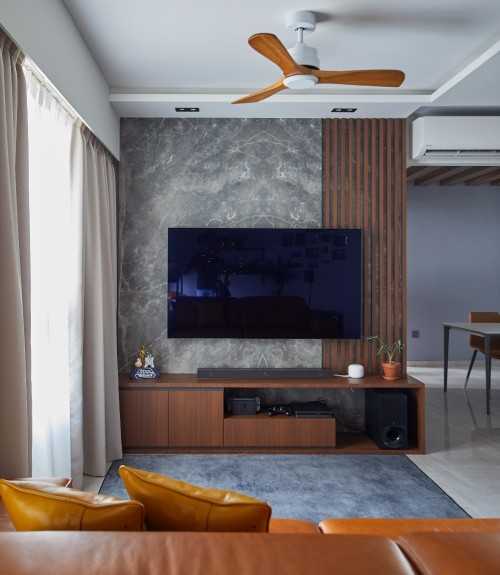 Contemporary Living Room at Ang Mo Kio Street 23