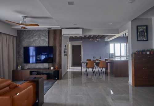 Contemporary Living Room at Ang Mo Kio Street 23