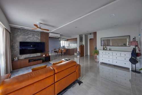 Contemporary Living Room at Ang Mo Kio Street 23