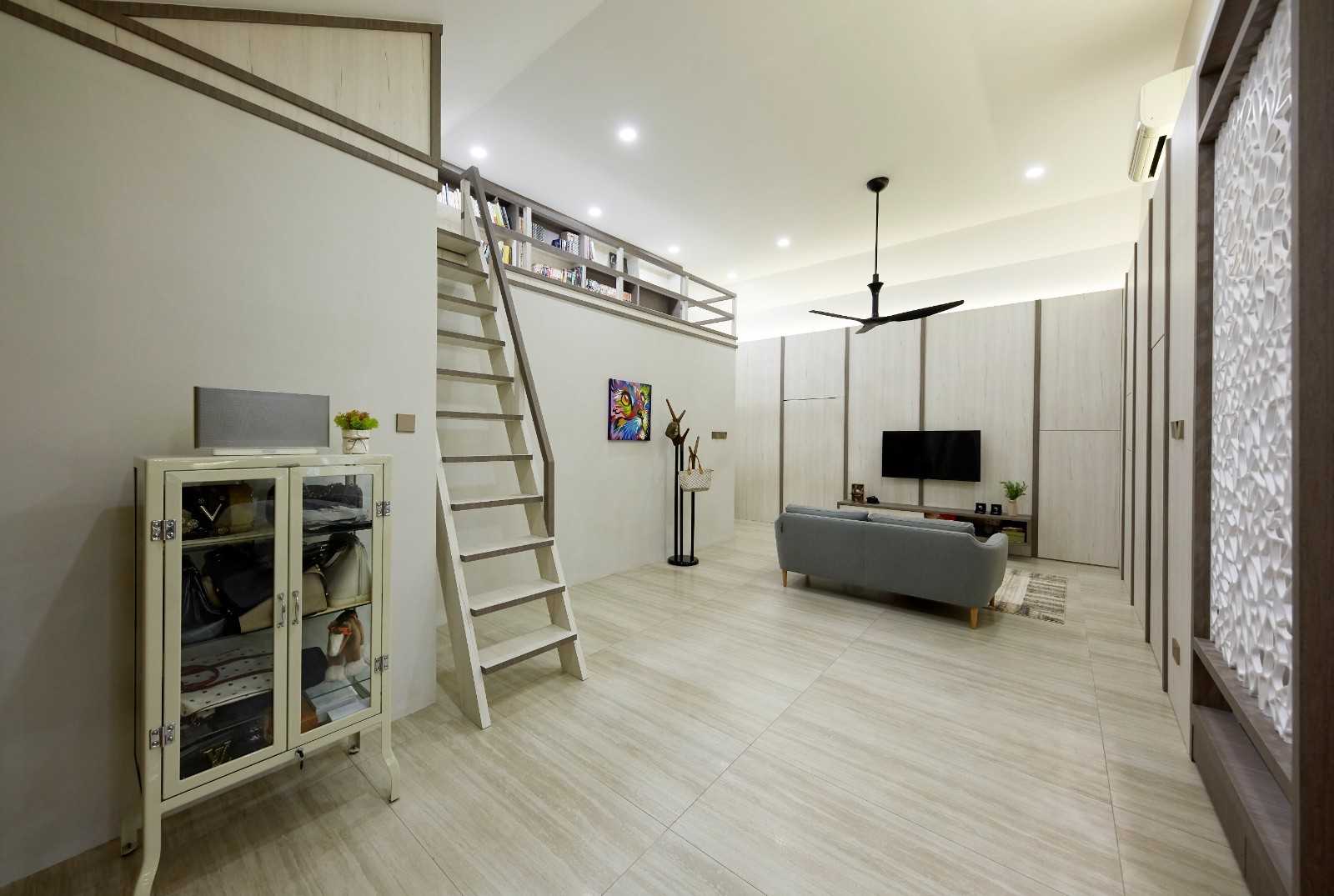 Scandinavian Living Room with TV Console and Feature Wall
