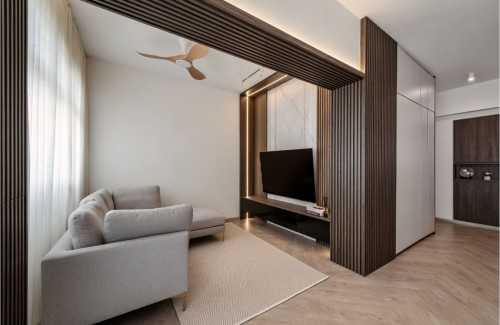 Scandinavian Living Room at 801C Keat Hong Close
