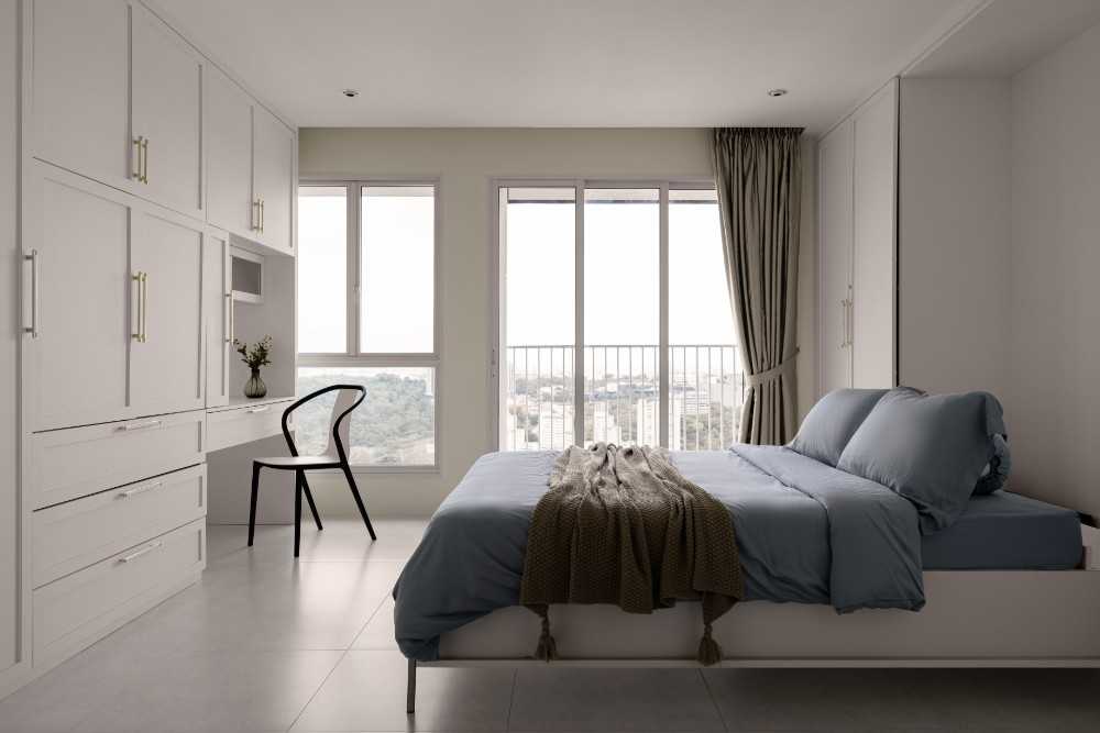 Modern Bedroom with Wardrobe and Bedroom Dresser