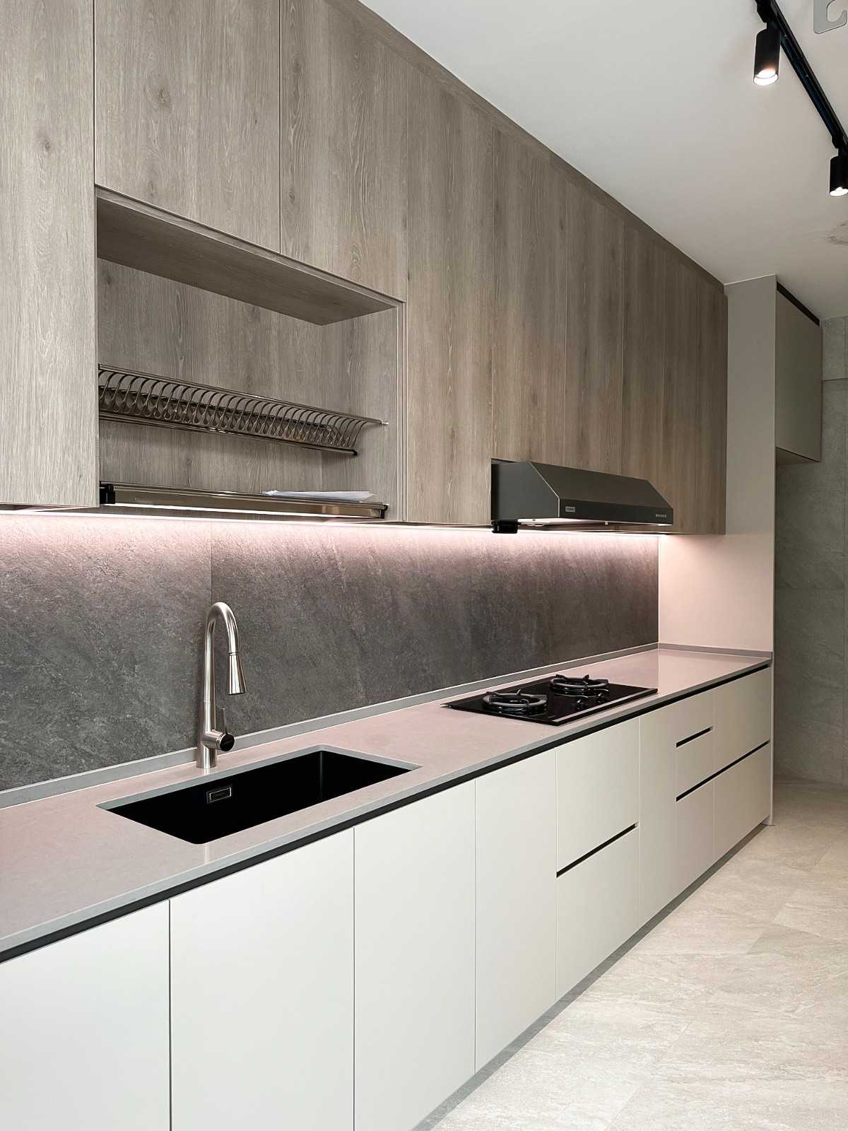 Scandinavian Kitchen with Kitchen Accessories and Kitchen Tap