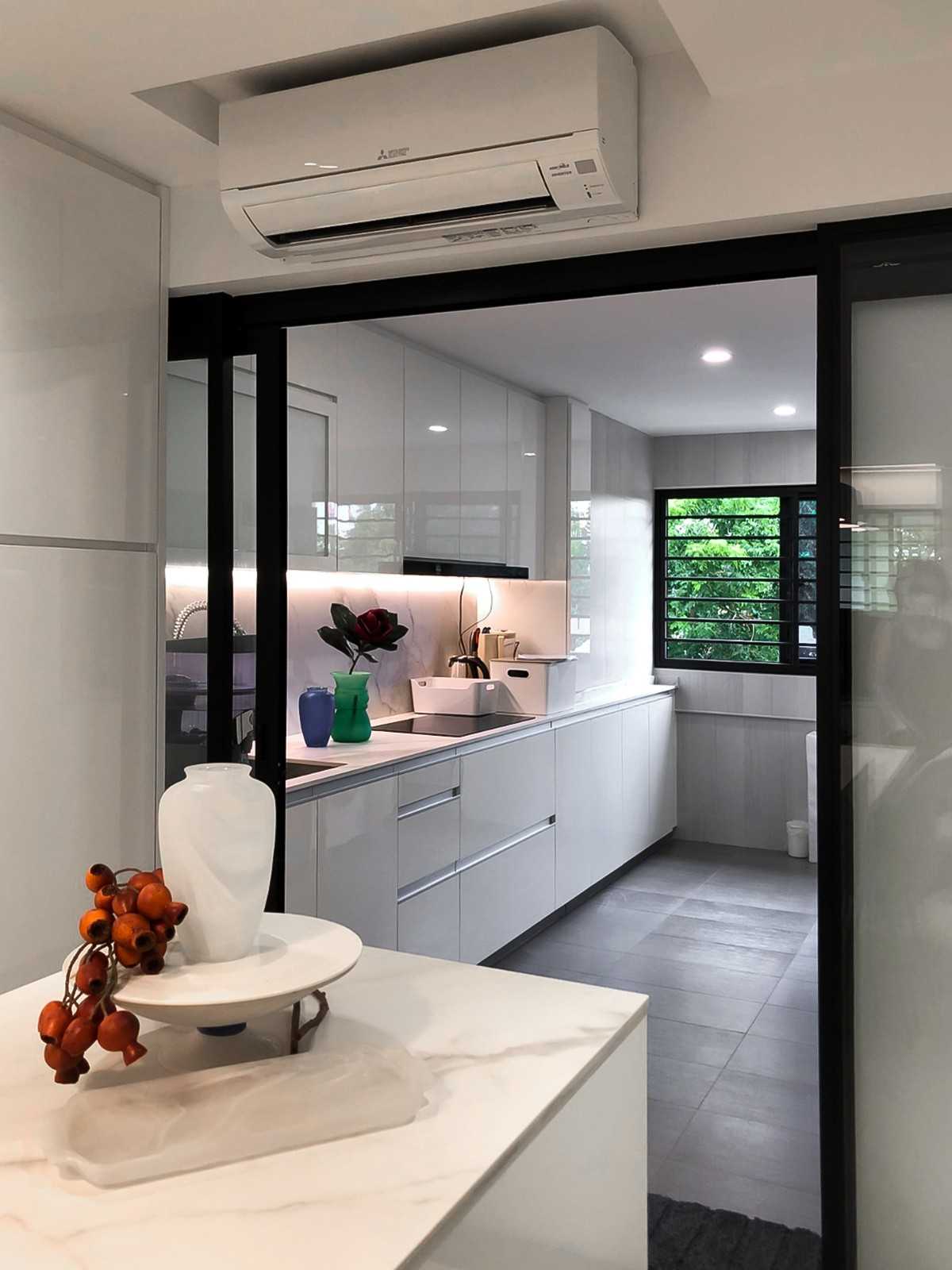 Scandinavian Kitchen with Kitchen Window and Kitchen Accessories
