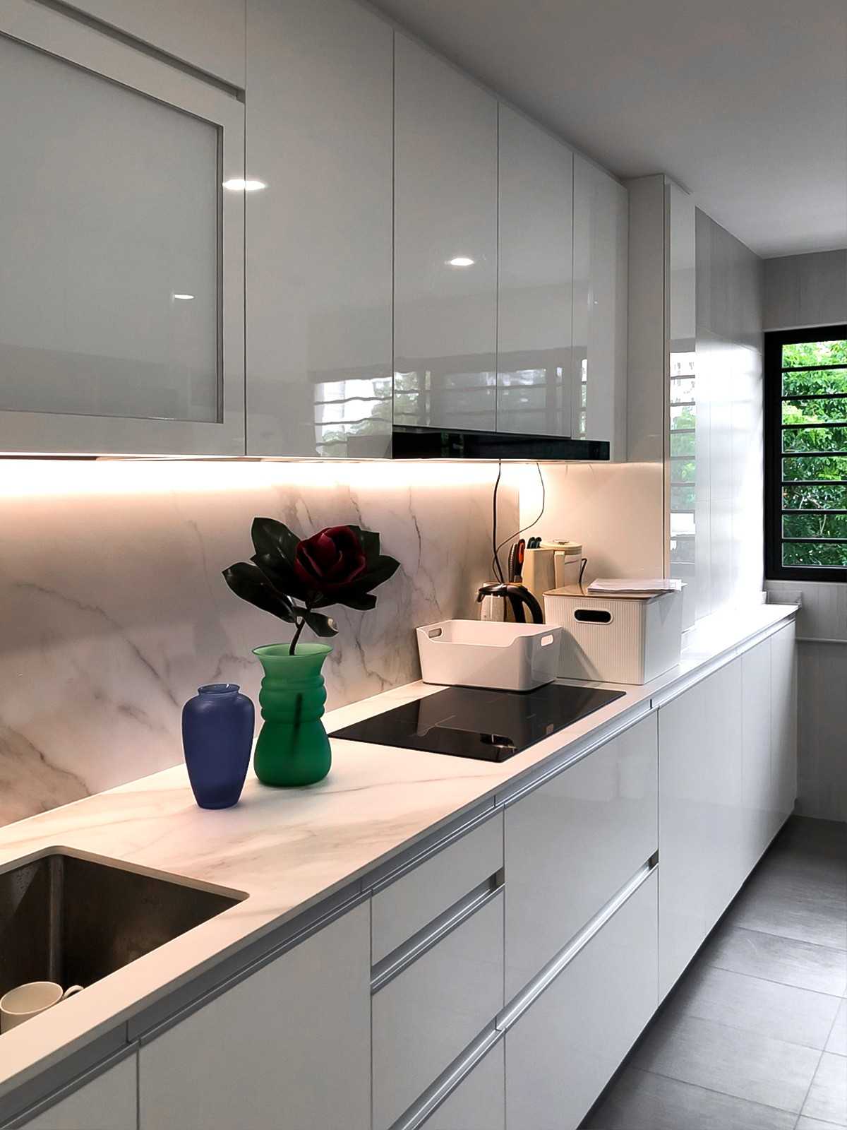 Scandinavian Kitchen with Kitchen Window and Kitchen Accessories
