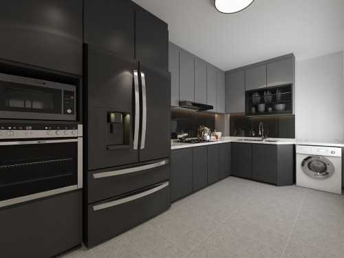 Contemporary Kitchen at 5 Room