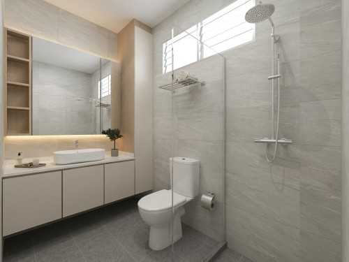 Contemporary Bathroom at 5 Room