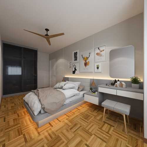 Contemporary Bedroom at Landed