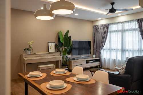 Scandinavian Living Room at Keat Hong Crest