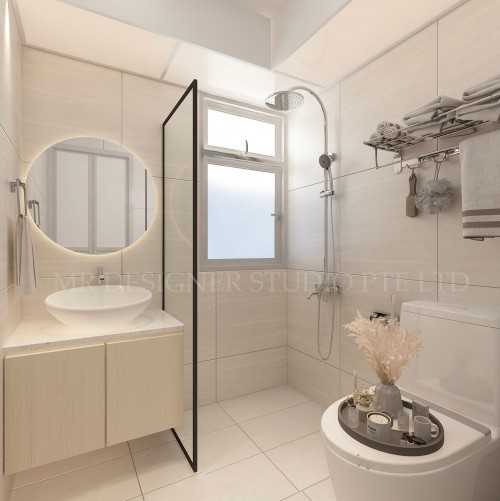 Minimalist Bathroom at Tampines 638C