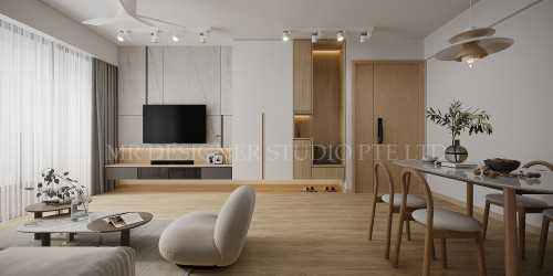 Scandinavian Living Room at anchorvale belle waters