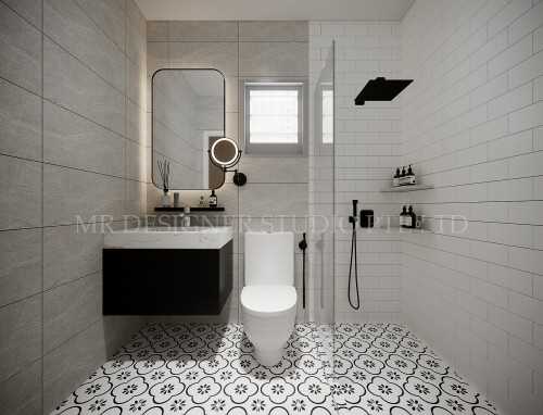 Scandinavian Bathroom at yishun 512