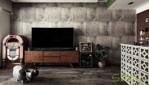 Industrial Living Room at 11 Fernvale Lane