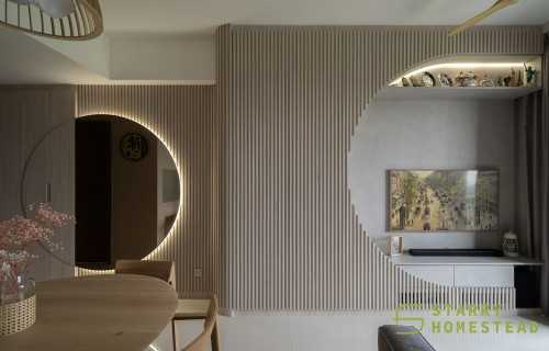 Scandinavian Living Room at 18 Fernvale Street