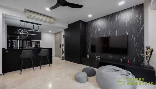 Modern Living Room at 14 Upper Serangoon Crescent