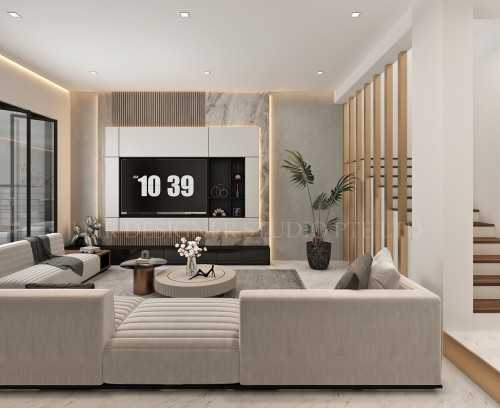 Contemporary Living Room at Changi lorong 104