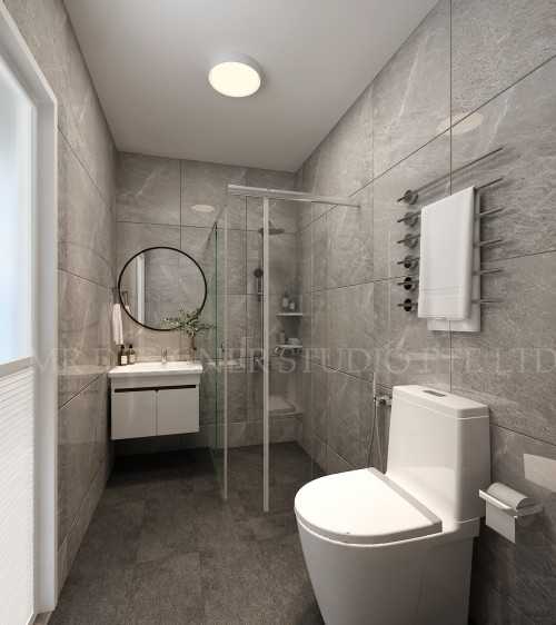 Contemporary Bathroom at Changi lorong 104