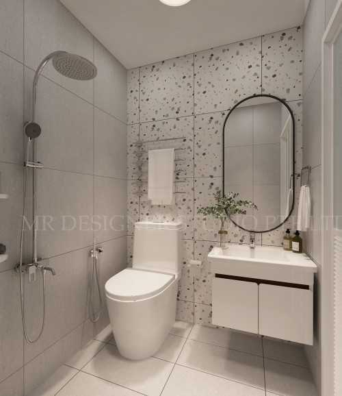 Contemporary Bathroom at Changi lorong 104