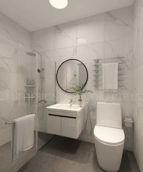 Contemporary Bathroom at Changi lorong 104