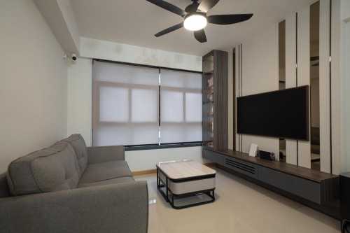 Scandinavian Living Room at Sengkang | Fernvale Glades