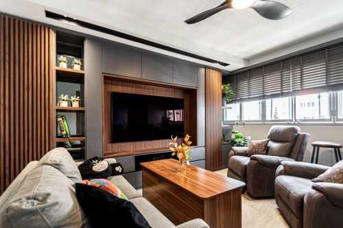 Contemporary Living Room at Yishun Avenue 7