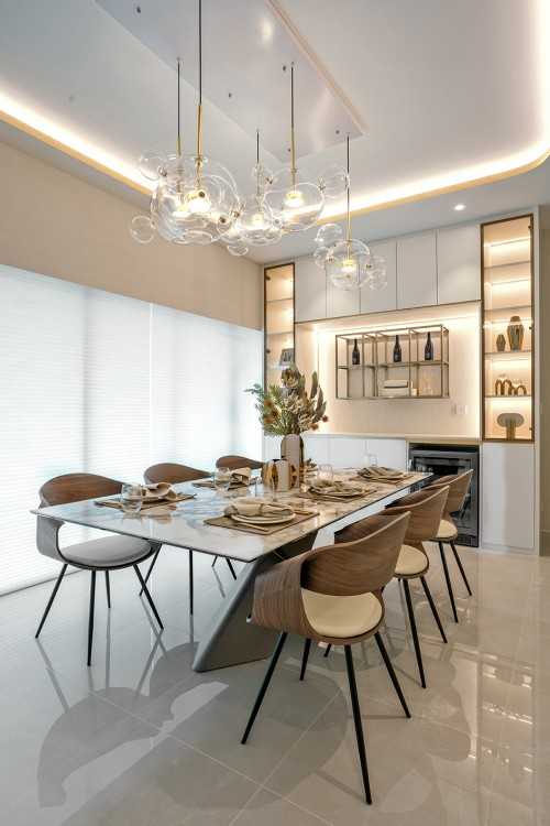 Minimalist Dining Room at Rochester Residences