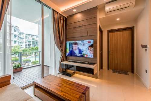 Contemporary Living Room at Canberra Residences