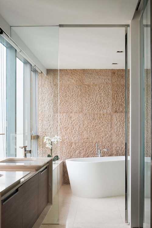 Contemporary Bathroom at Silversea Penthouse