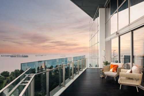 Contemporary Balcony at Silversea Penthouse