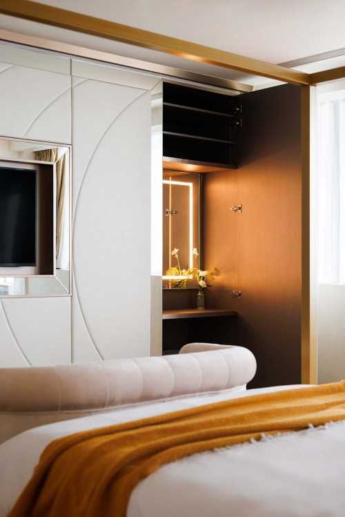 Contemporary Bedroom at Silversea Penthouse