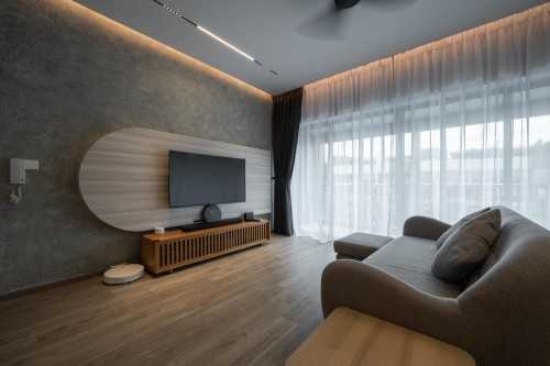 Contemporary Living Room at Thomson Road | Meadows @Pierce