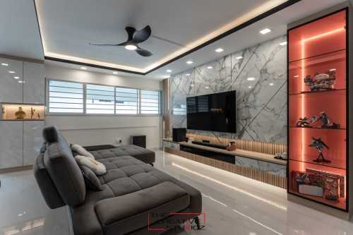 Modern Living Room at 284 Yishun Ave 6