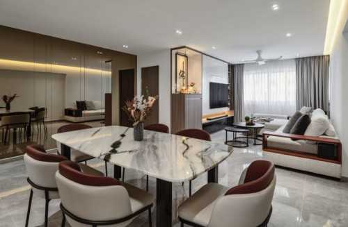 Contemporary Living Room at 773 Bedok Reservoir View