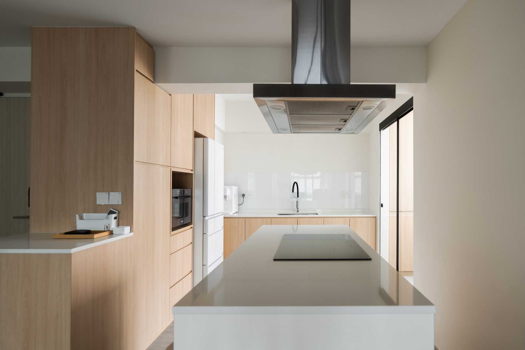Modern Kitchen with Countertop and Vinyl Flooring