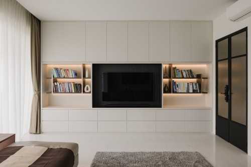 Contemporary Living Room at St. Thomas Suites