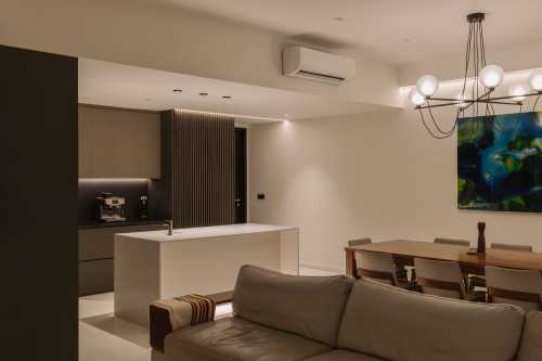 Contemporary Living Room at St. Thomas Suites