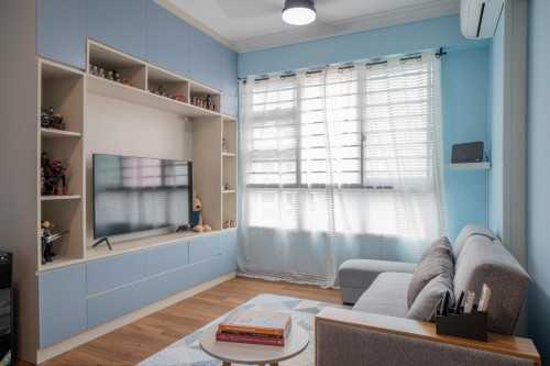 Minimalist Living Room at 640 Senja Close