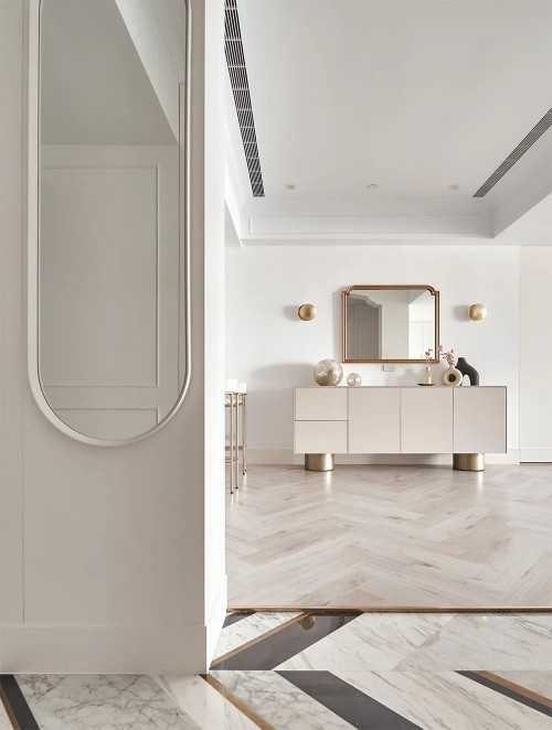 Contemporary Hallway at Condo @ River Valley