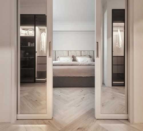 Contemporary Walk-in Wardrobe at Condo @ River Valley